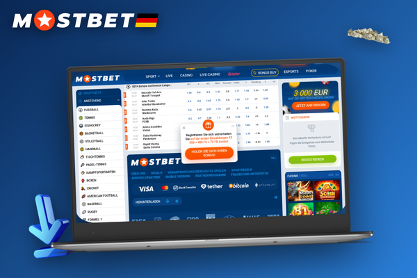 Mostbet DE zeigt die übersichtliche Benutzeroberfläche auf Laptop und Smartphone