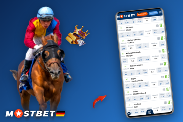 Mostbet iOS App auf dem iPhone mit aktivierter Face-ID-Anmeldung in der Hand