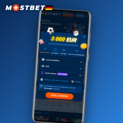 Mostbet Registrierung per Telefonnummer und SMS-Code bestätigen